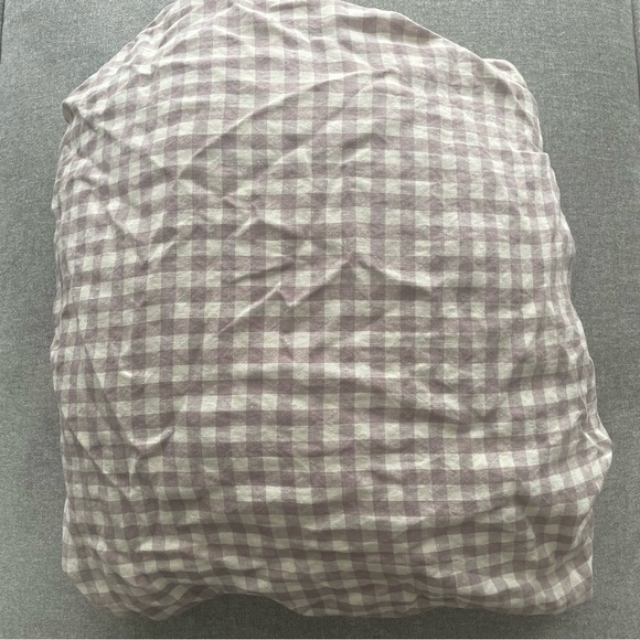 Piglet In Bed Fitted Sheet California King Elderberry Gingham Linen Bedding - Picture 8 of 8